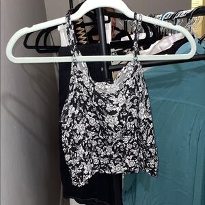 SO Black and White Floral Camisole